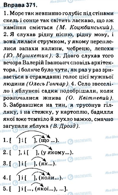 ГДЗ Укр мова 9 класс страница 371