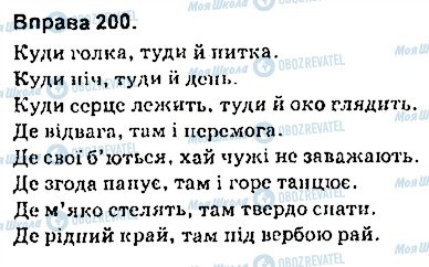 ГДЗ Українська мова 9 клас сторінка 200