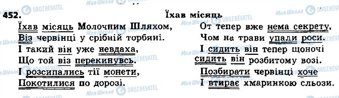 ГДЗ Українська мова 9 клас сторінка 452