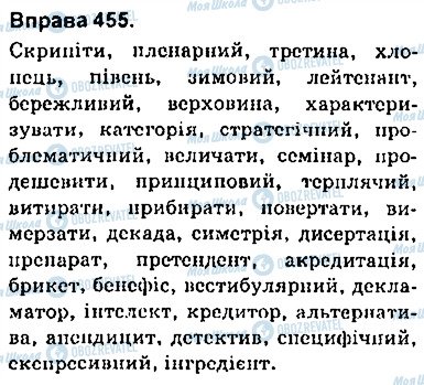 ГДЗ Українська мова 9 клас сторінка 455