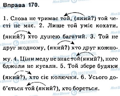ГДЗ Укр мова 9 класс страница 170