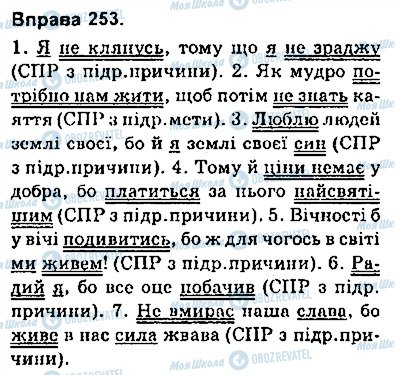 ГДЗ Українська мова 9 клас сторінка 253