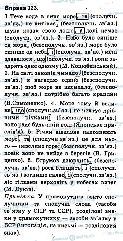 ГДЗ Українська мова 9 клас сторінка 323