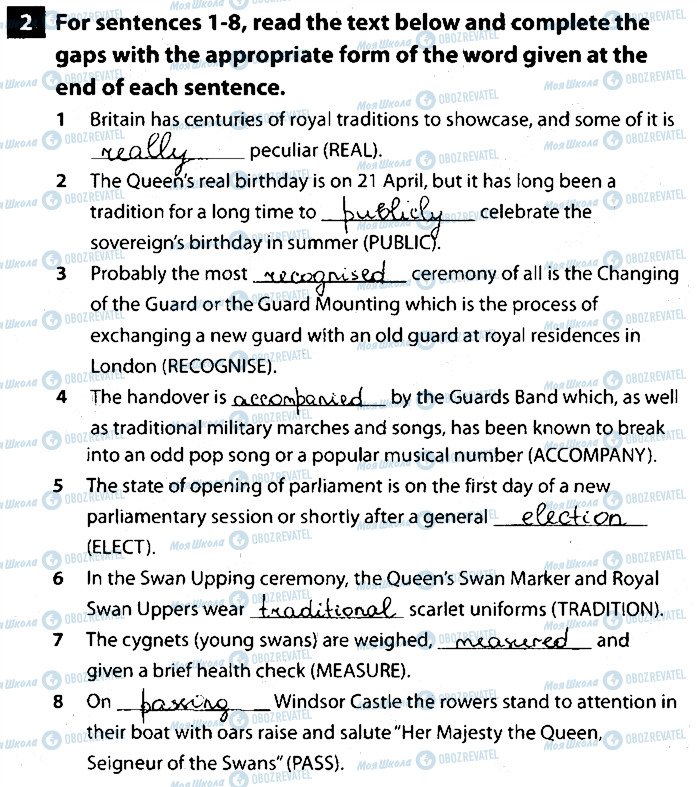 ГДЗ Англійська мова 9 клас сторінка 2