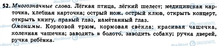 ГДЗ Російська мова 9 клас сторінка 52