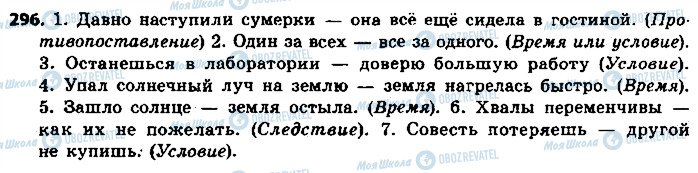 ГДЗ Російська мова 9 клас сторінка 296