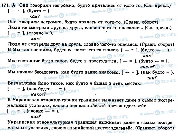 ГДЗ Російська мова 9 клас сторінка 171