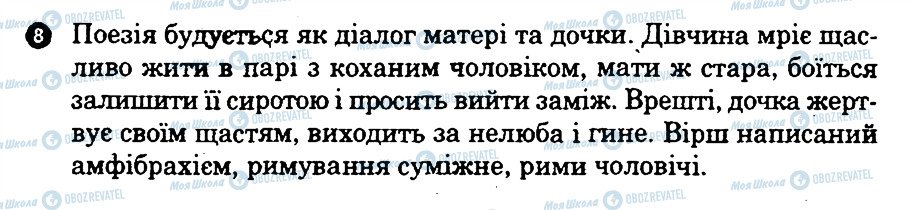 ГДЗ Українська література 9 клас сторінка 8