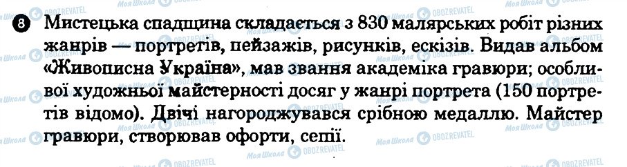 ГДЗ Українська література 9 клас сторінка 8