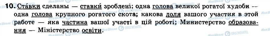 ГДЗ Російська мова 9 клас сторінка 10