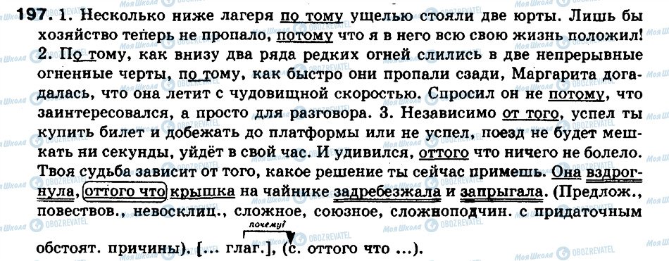 ГДЗ Російська мова 9 клас сторінка 197