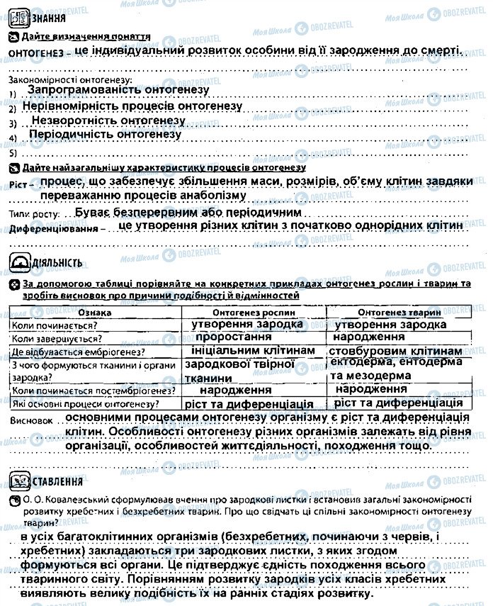 ГДЗ Біологія 9 клас сторінка ст43