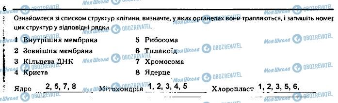 ГДЗ Біологія 9 клас сторінка 6