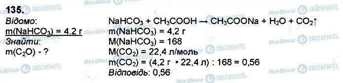 ГДЗ Хімія 9 клас сторінка 135
