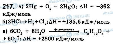 ГДЗ Хімія 9 клас сторінка 217
