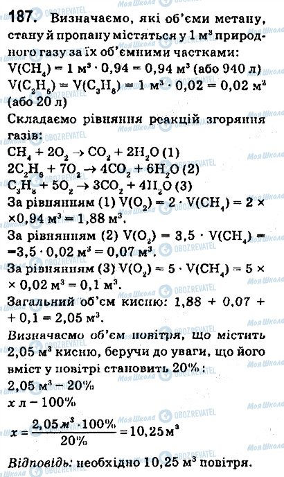 ГДЗ Хімія 9 клас сторінка 187