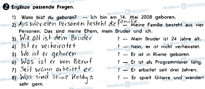 ГДЗ Німецька мова 9 клас сторінка ст14вп2