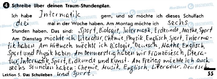 ГДЗ Німецька мова 9 клас сторінка ст55вп4
