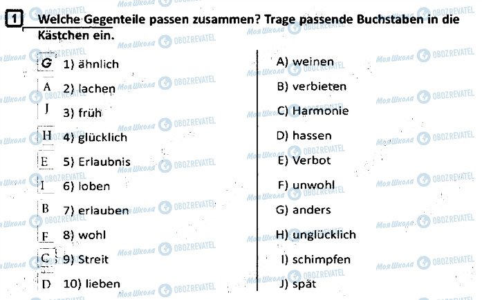 ГДЗ Німецька мова 9 клас сторінка ст3впр1