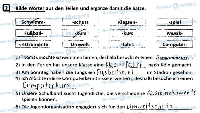 ГДЗ Німецька мова 9 клас сторінка ст19впр2