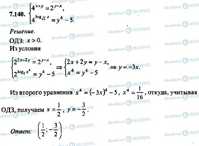 ГДЗ Алгебра 10 класс страница 140