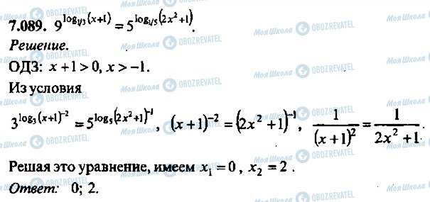 ГДЗ Алгебра 10 класс страница 89