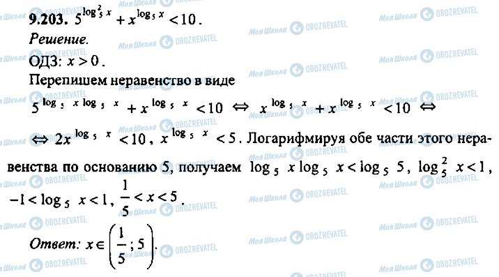 ГДЗ Алгебра 10 клас сторінка 203