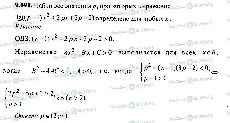 ГДЗ Алгебра 10 клас сторінка 98