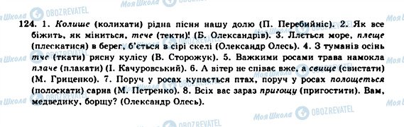 ГДЗ Укр мова 10 класс страница 124