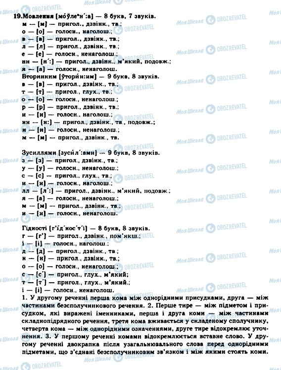 ГДЗ Українська мова 10 клас сторінка 19