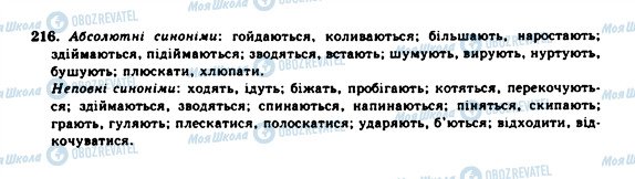 ГДЗ Укр мова 10 класс страница 216