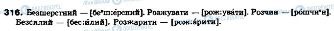 ГДЗ Українська мова 10 клас сторінка 316