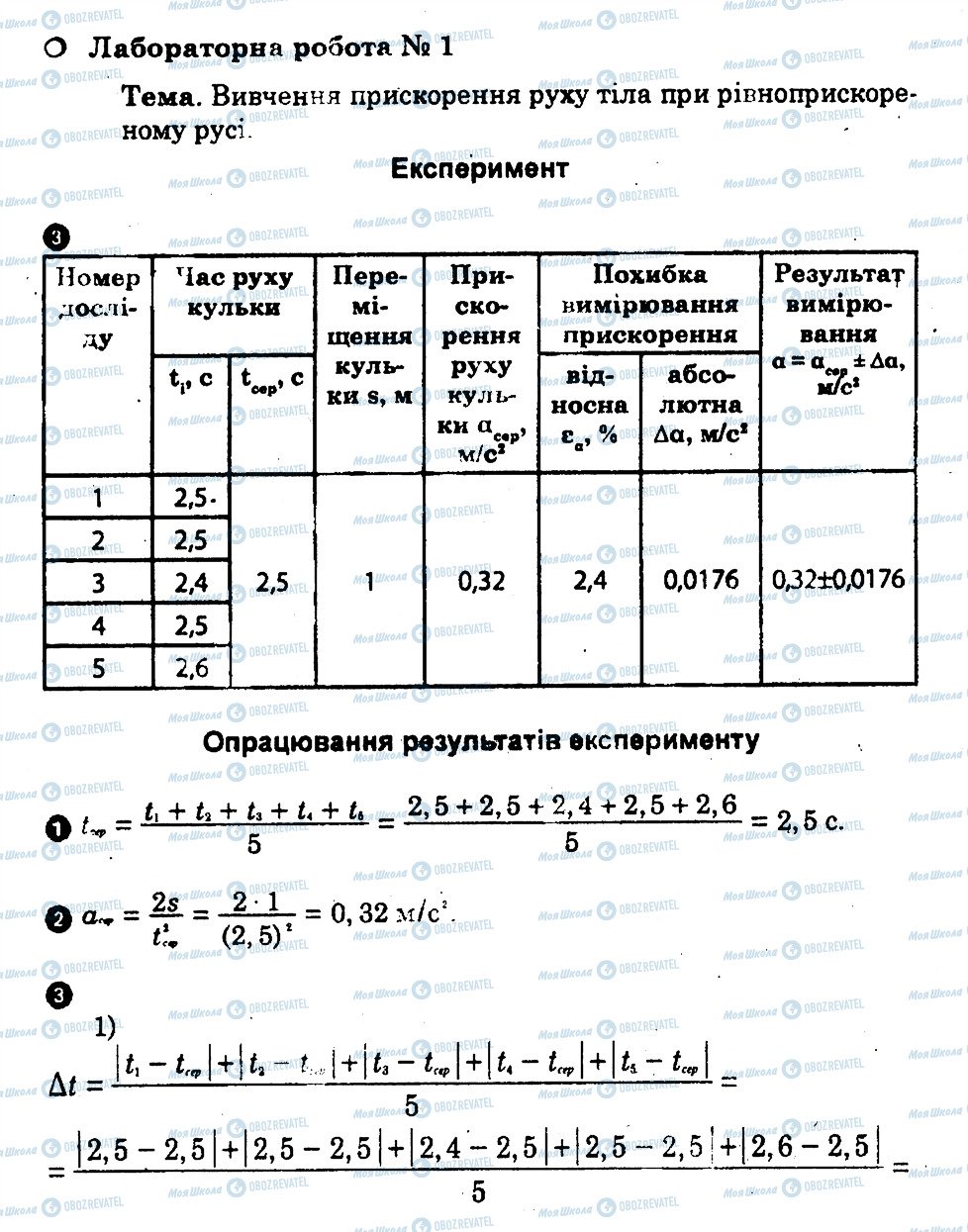 ГДЗ Физика 10 класс страница ЛР1