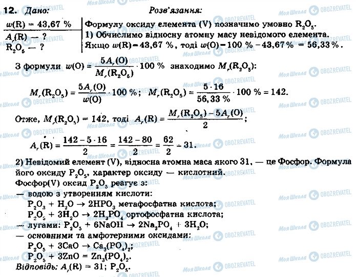 ГДЗ Хімія 10 клас сторінка 12