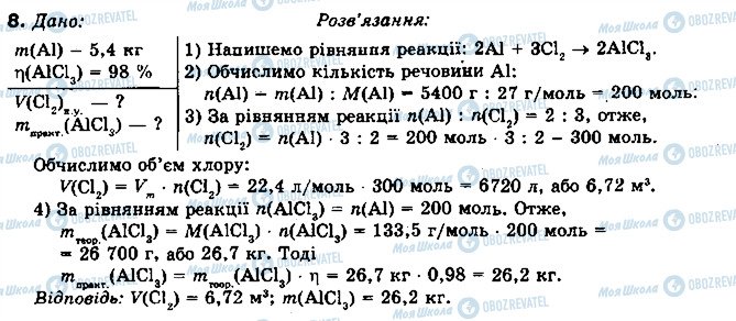 ГДЗ Хімія 10 клас сторінка 8