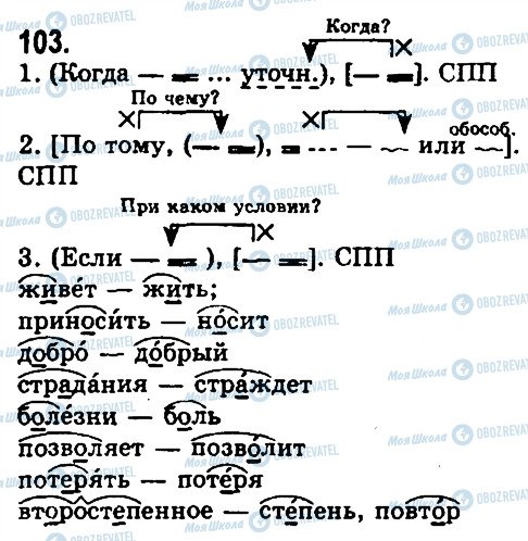 ГДЗ Російська мова 10 клас сторінка 103