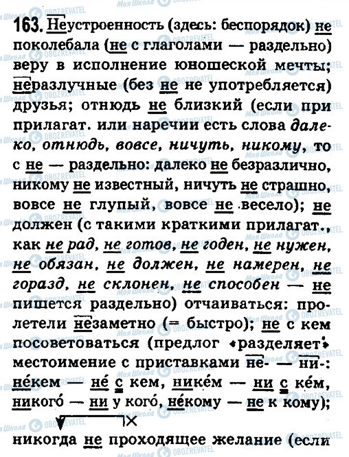 ГДЗ Російська мова 10 клас сторінка 163