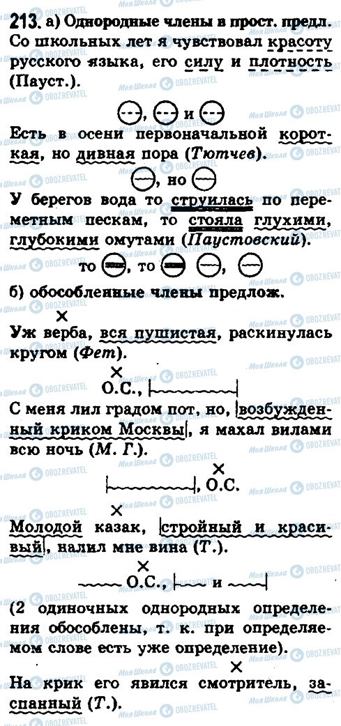 ГДЗ Російська мова 10 клас сторінка 213