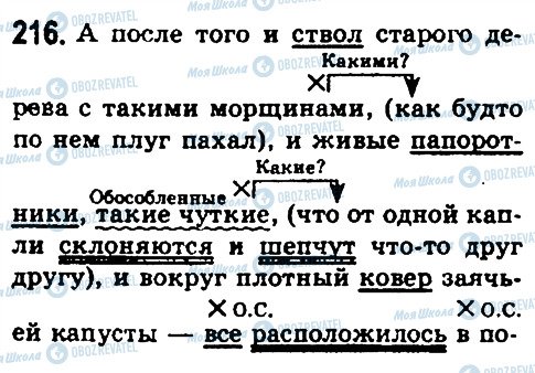 ГДЗ Російська мова 10 клас сторінка 216