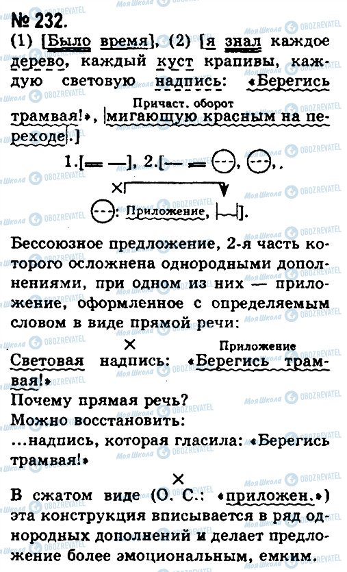 ГДЗ Русский язык 10 класс страница 232