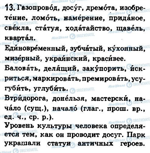 ГДЗ Російська мова 10 клас сторінка 13