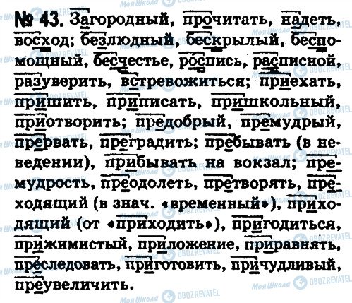 ГДЗ Русский язык 10 класс страница 43