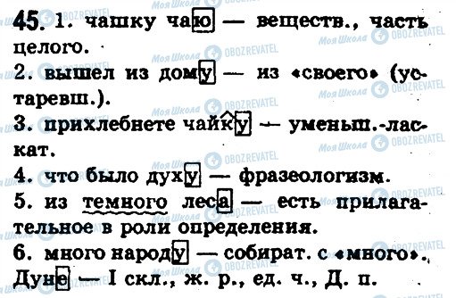 ГДЗ Русский язык 10 класс страница 45