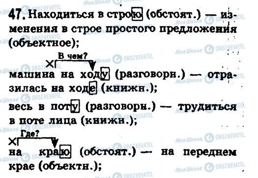 ГДЗ Російська мова 10 клас сторінка 47