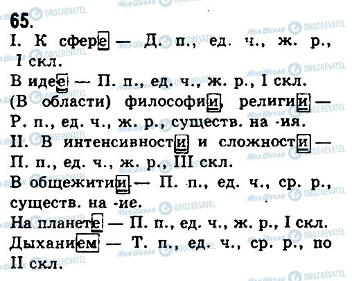 ГДЗ Російська мова 10 клас сторінка 65