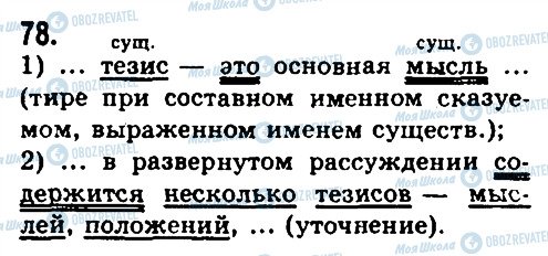 ГДЗ Російська мова 10 клас сторінка 78