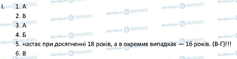 ГДЗ Правознавство 10 клас сторінка 1