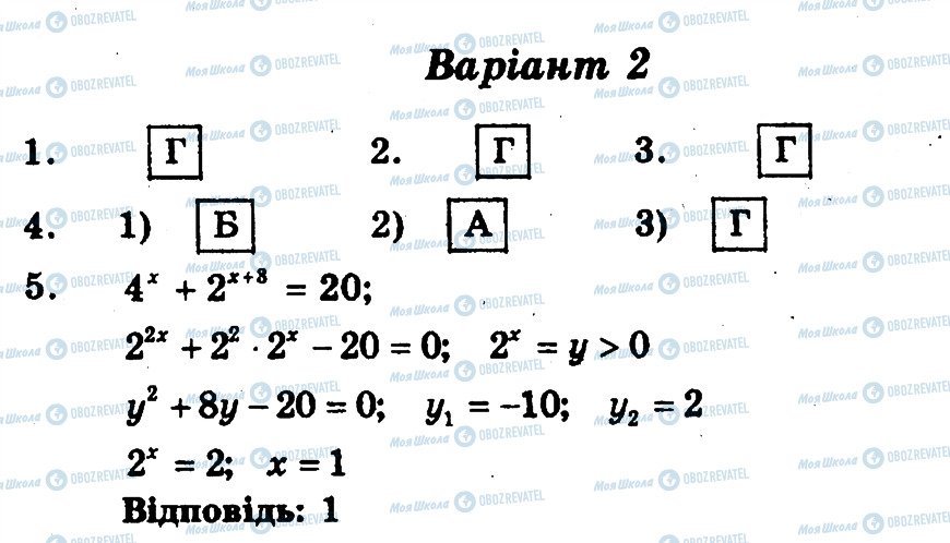 ГДЗ Алгебра 11 класс страница В2