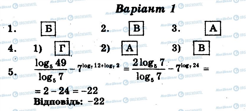 ГДЗ Алгебра 11 класс страница В1