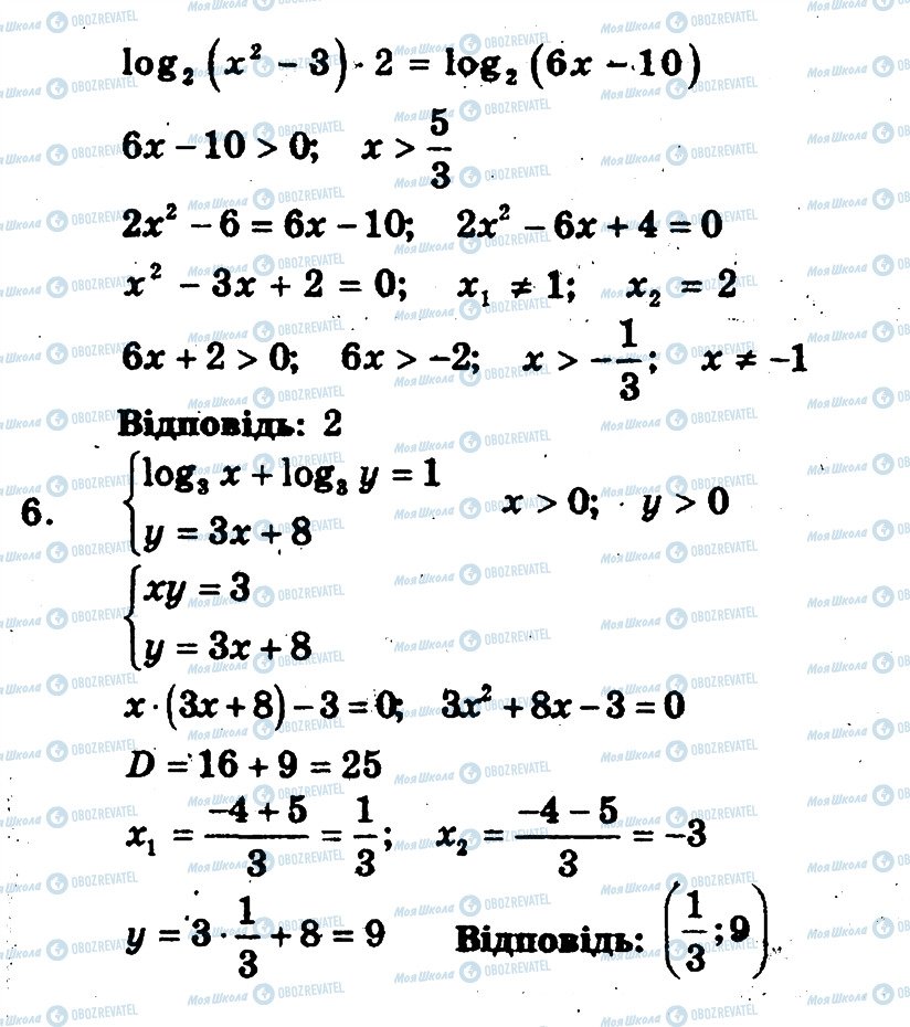 ГДЗ Алгебра 11 клас сторінка В2